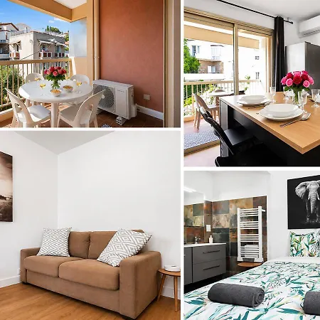 Apartment Elegant T2 Avec Balcon, Parking Et Climatisation